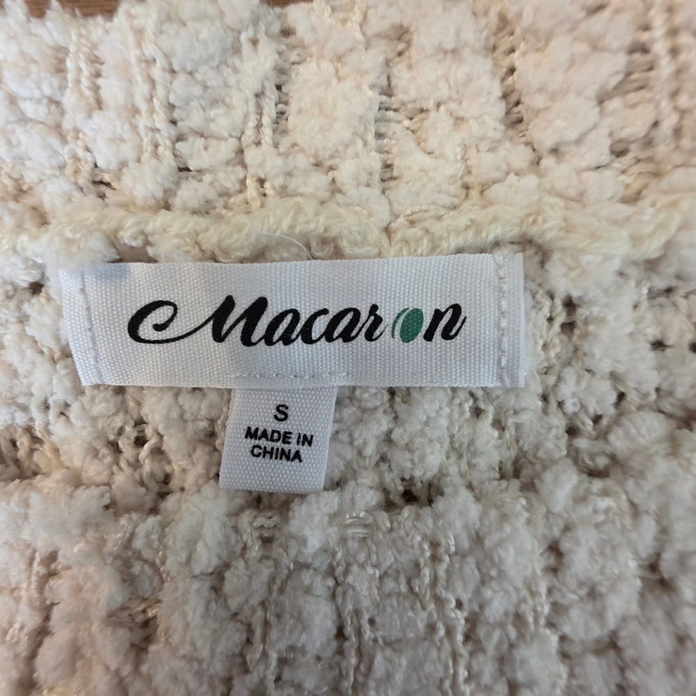 Macaron Cozy Colorblock Popcorn Knit Sweater Small Fall Essential J Bin - Picture 11 of 16